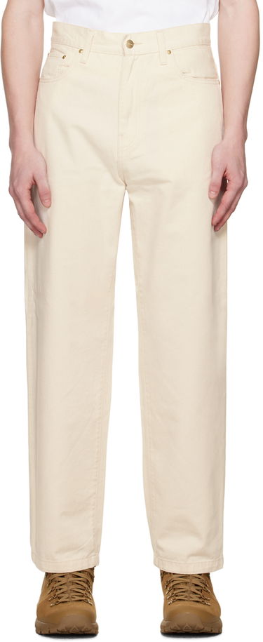 Jeans Carhartt WIP Off-White Derby Relaxed Fit Workwear Pants Beige | I032110, 0