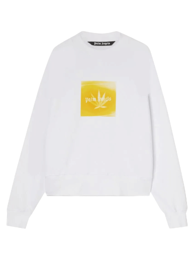 Sweater Palm Angels Leaf Crewneck Vit | PMBA026S22FLE0020118