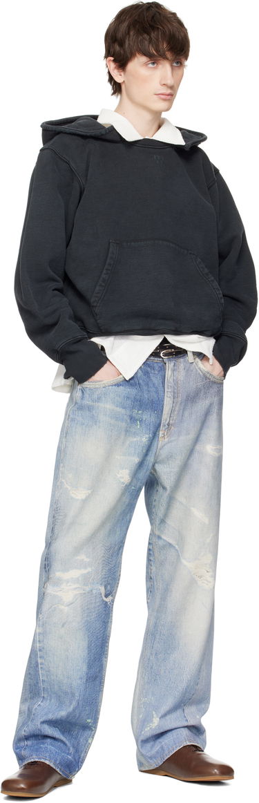 Bälten OUR LEGACY Our Legacy Twin Tongue Leather Belt Svart | A2258TBC, 2