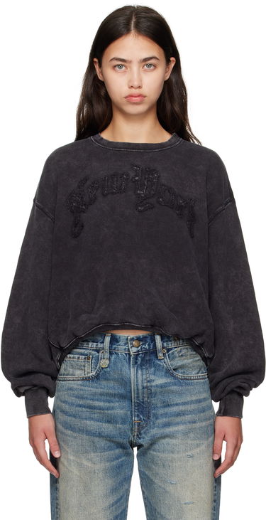 Sweatshirt R13 R13 'New York' Balloon Crewneck Sweatshirt Svart | R13WK260-K001O, 0