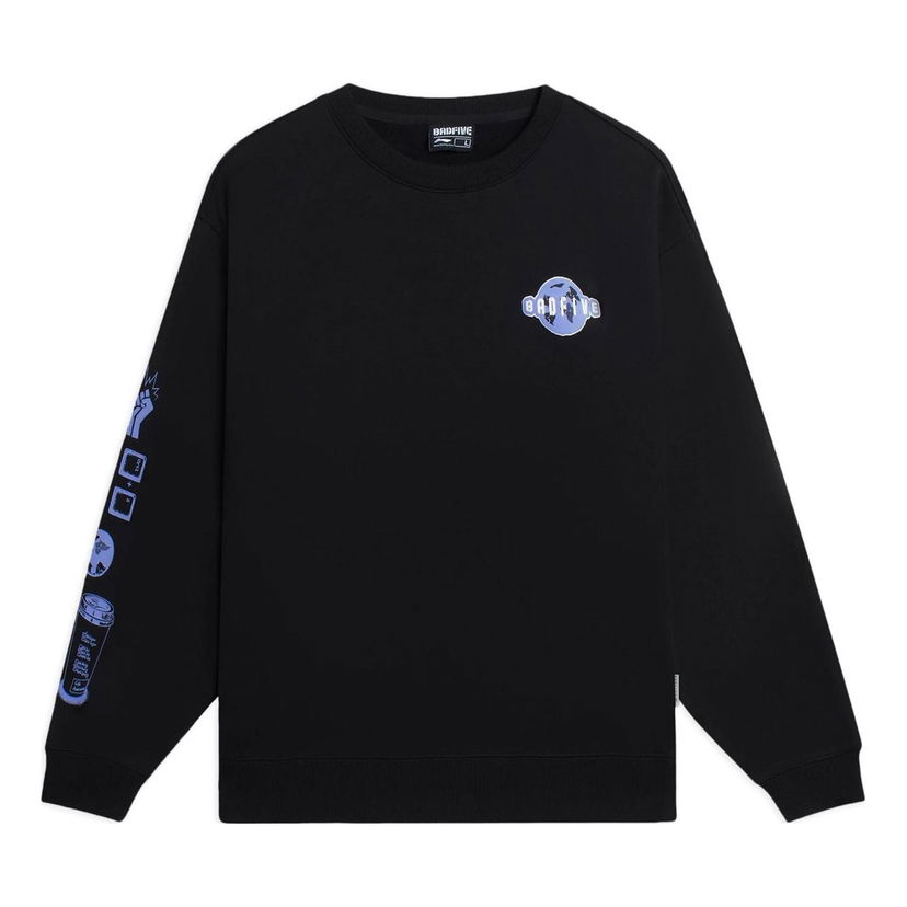 Sweatshirt Li-Ning BadFive Graphic Sweatshirt Svart | AWDSC01-3