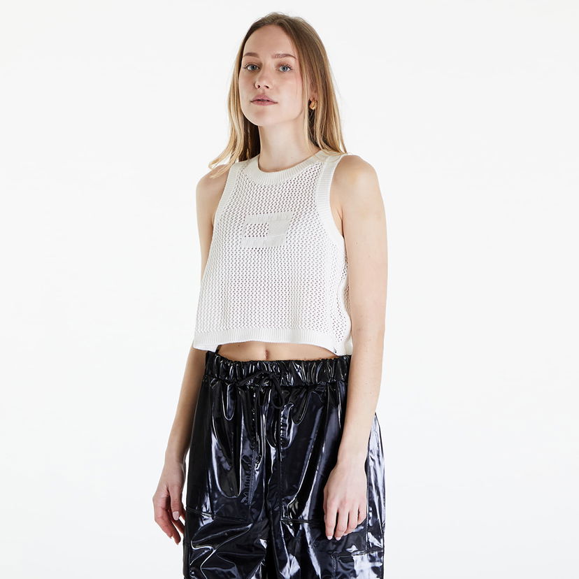 Linne Tommy Hilfiger Open Stitch Flag Tank Top Ancient White Vit | DW0DW18336 YBH