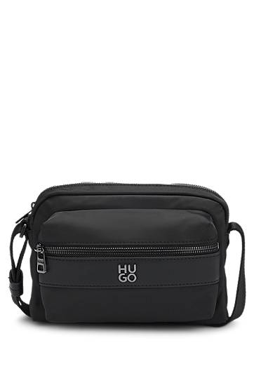 Axelväska BOSS HUGO Twill Crossbody Bag Svart | 50547390