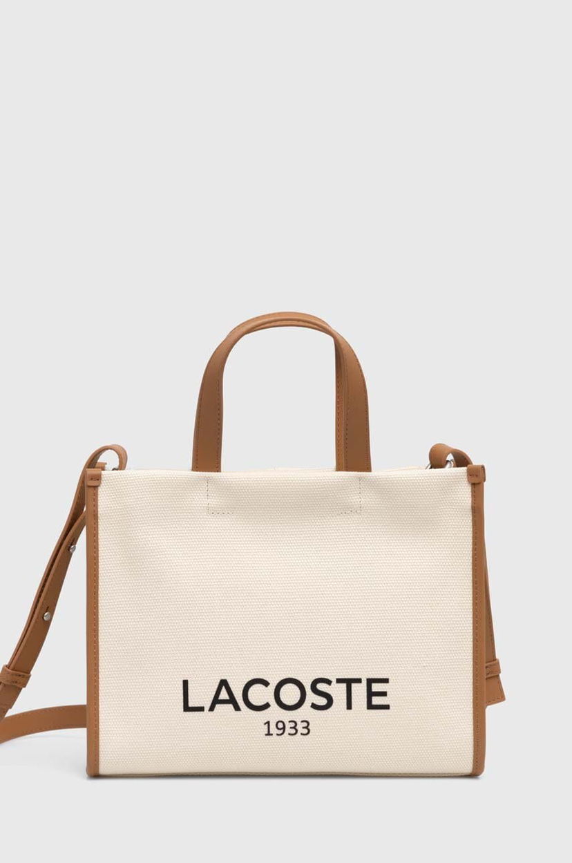 Tygpåse Lacoste Lacoste Small Tote Bag Vit | NF4641TD
