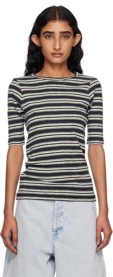T-shirt YMC YMC Striped Tee Mörkblå | Q6YMK, 0