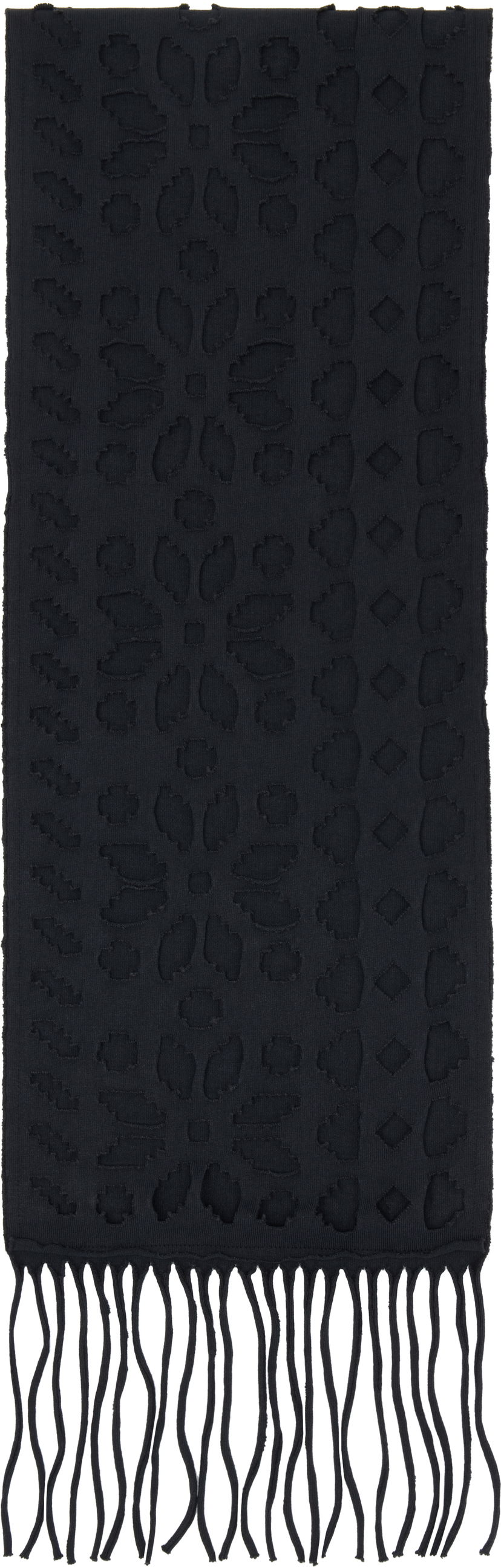 Halsduk OUR LEGACY Our Legacy Tore Fringed Scarf Svart | A4258TC