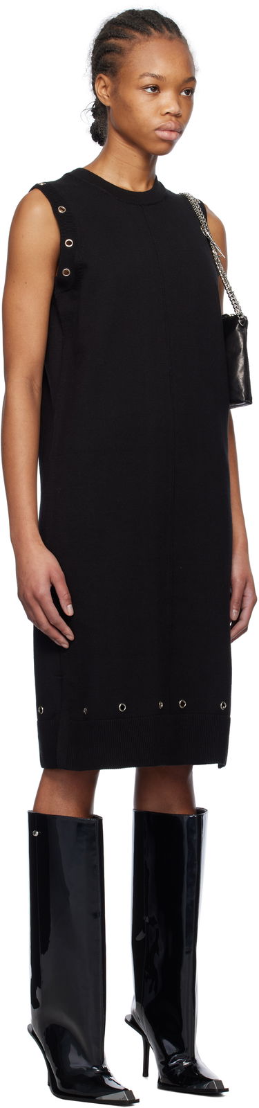 Klä We11done We11done Eyelet Knit Mini Dress Svart | WD-KD0-25-660-W-BK, 1
