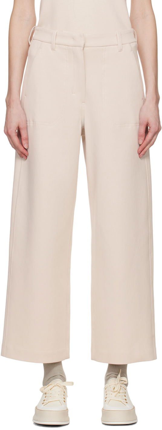 Byxor Max Mara Max Mara Cupola Wide-Leg Trousers Rosa | 2419781013600