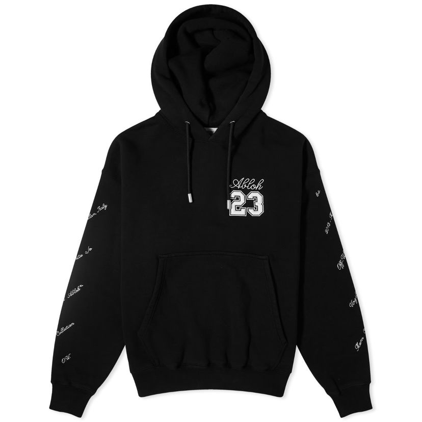 Sweatshirt Off-White 23 Abloh Popover Hoody Svart | OMBB085S24FLE0111001