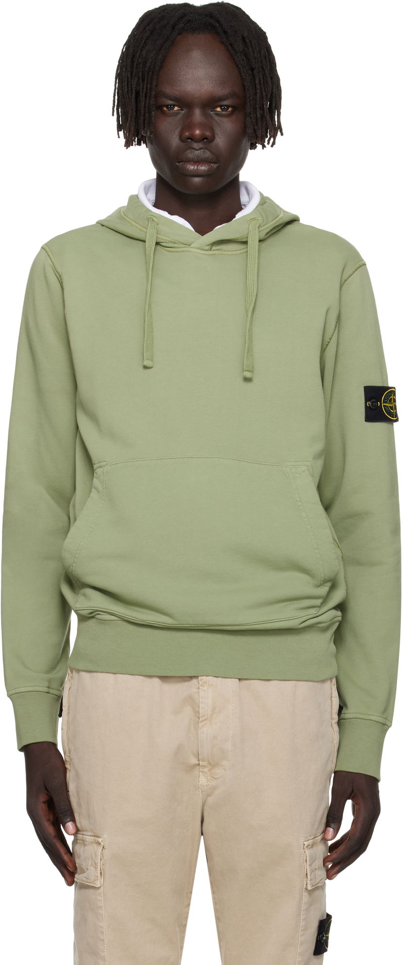 Sweatshirt Stone Island Stone Island Organic Cotton Fleece Hoodie Grön | K2S15 6100062 S0051