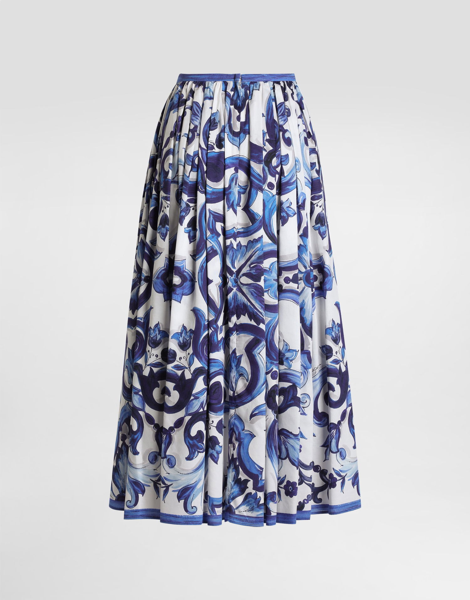 Kjol Dolce & Gabbana Majolica-print Long Cotton Satin Skirt Flerfärgad | I4O19WHS5T2HA3TN, 1