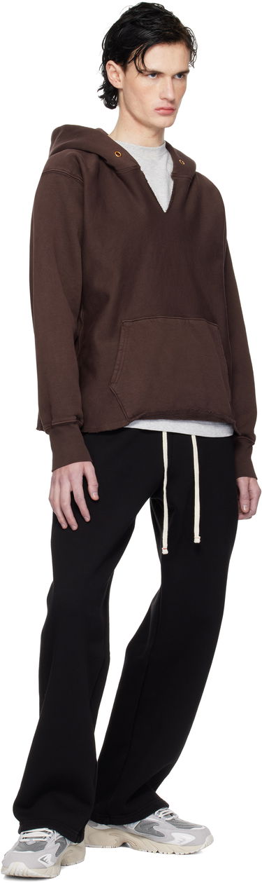 Sweatshirt LES TIEN Heavyweight Cropped Hoodie Brun | CF-1091-PD, 3