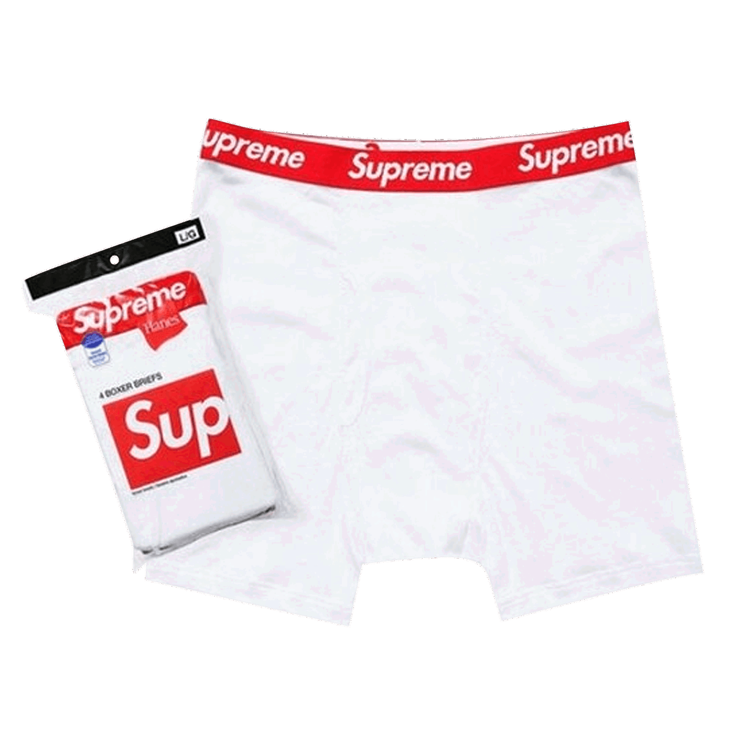 Boxare Supreme Hanes x Supreme Boxer Briefs (4 Pack) Vit | 99HAA36 WHITE, 0