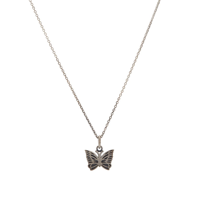 Halsband Needles 925 Silver Pendant Svart | OT009-C