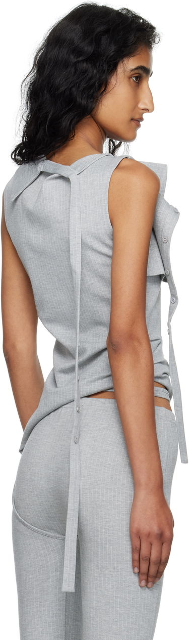Linne Ottolinger Ottolinger Ada Sleeveless Pinstripe Top Grå | 102-106004-02, 2