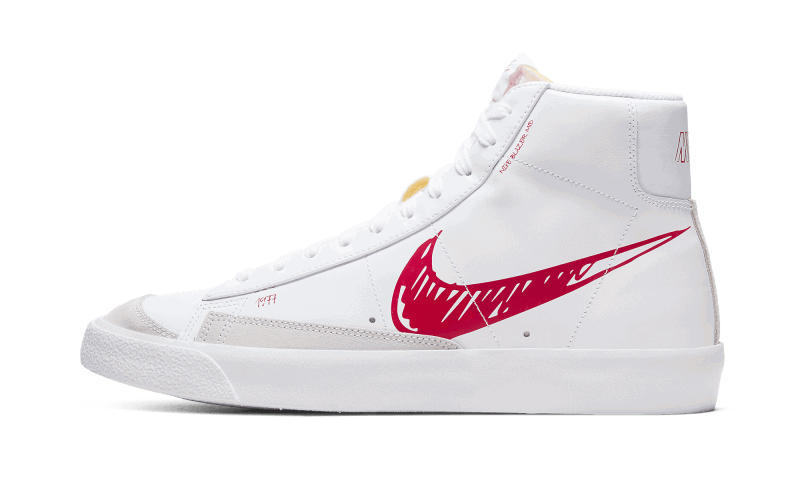 Sneakers och skor Nike Blazer Mid 77 ''Sketch - Red'' Vit | CW7580-100, 0