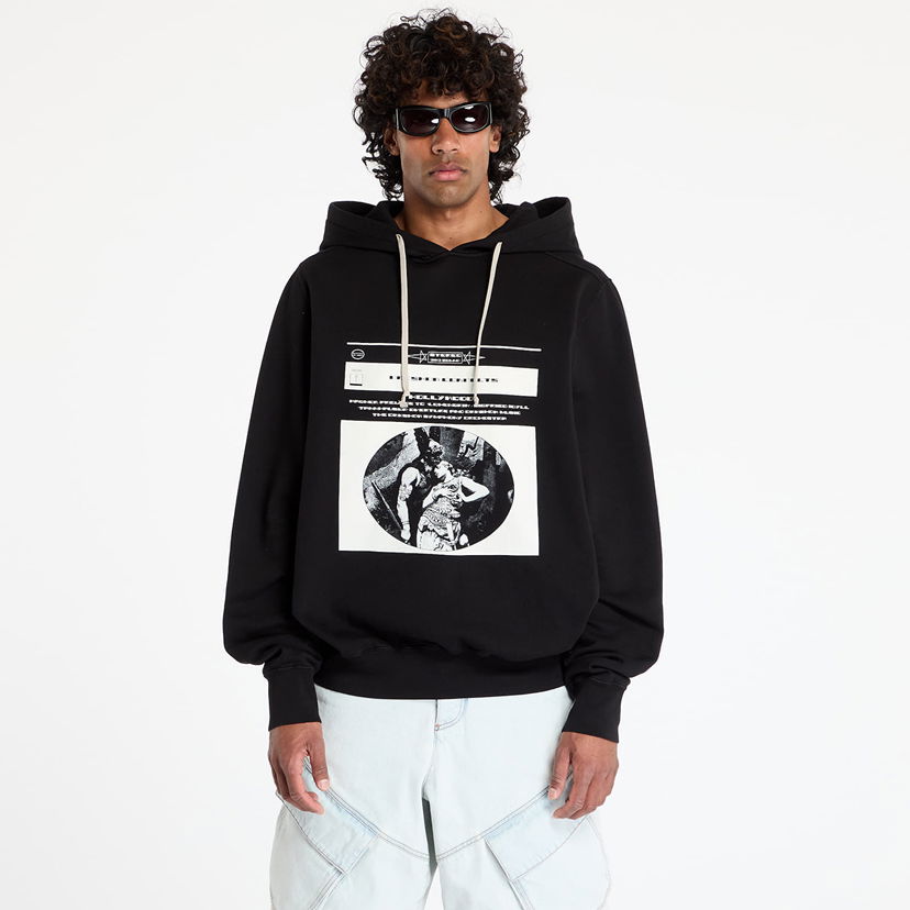 Sweatshirt Rick Owens DRKSHDW Oversized Hoodie Svart | DU01E3262 FEP1P 0911