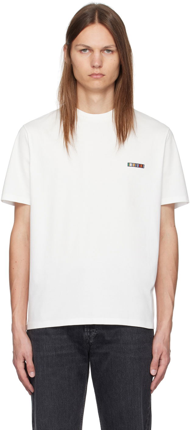 T-shirt Paul Smith Paul Smith Signature Stripe Logo T-Shirt Vit | M1R-919T-NP4724-02