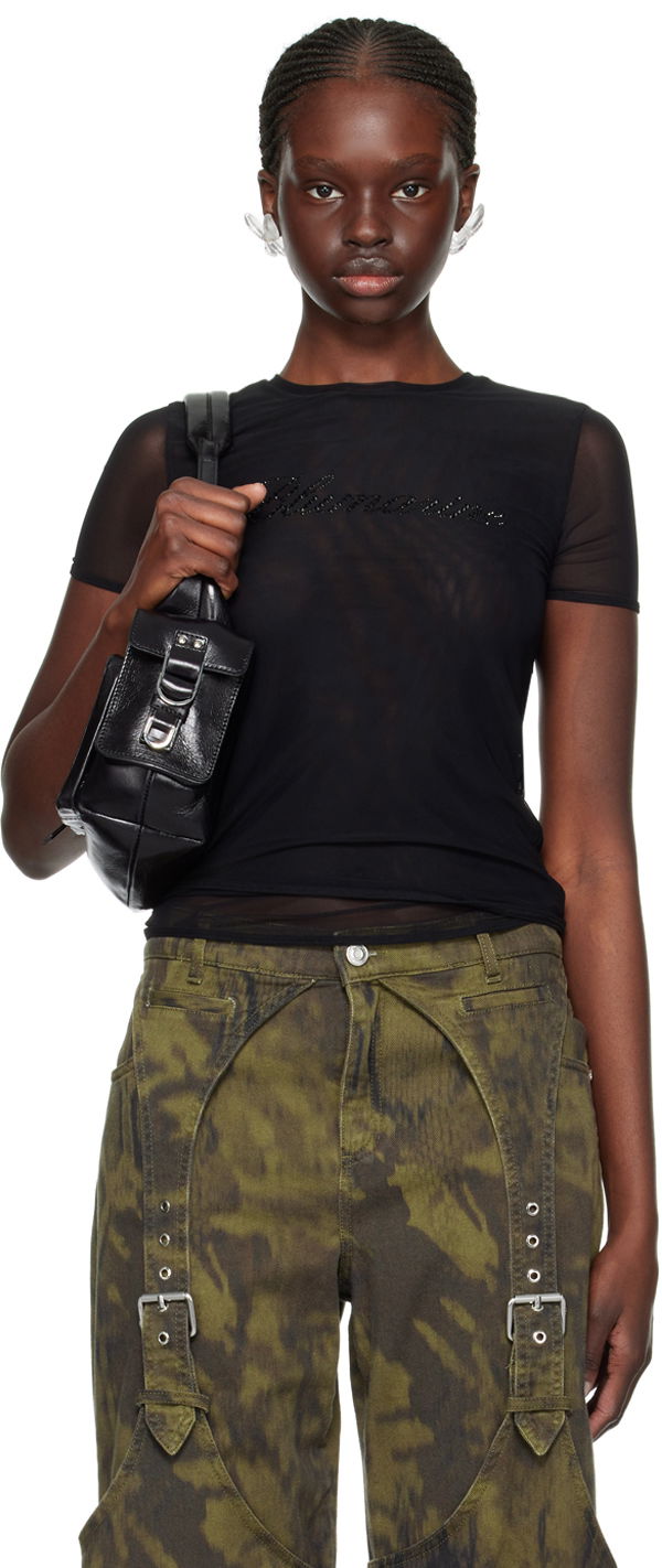 Cargo byxor Blumarine Blumarine Crystal Cut T-Shirt Grön | P422T055A