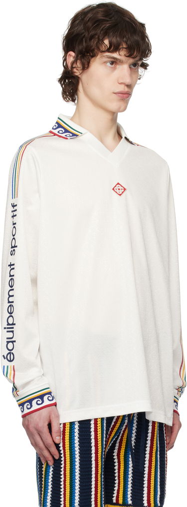Polotröja Casablanca Casablanca Long Sleeve Football Shirt Vit | MPS25-JTP-301-01, 2
