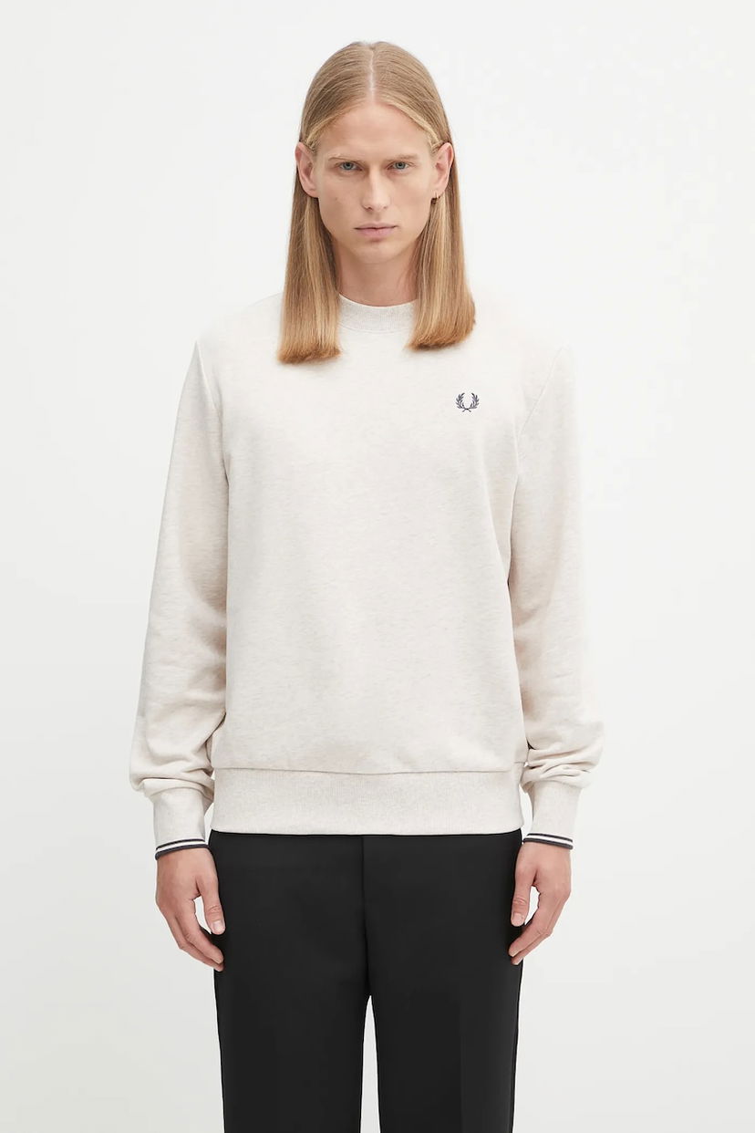 Sweatshirt Fred Perry Fred Perry Crew Neck Sweatshirt Beige | M7535