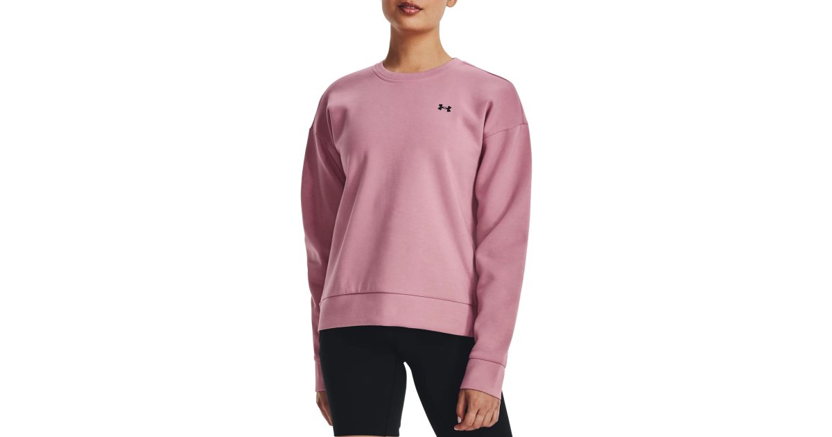 Sweatshirt Under Armour Unstoppable Fleece Crewneck Rosa | 1379835-697, 1