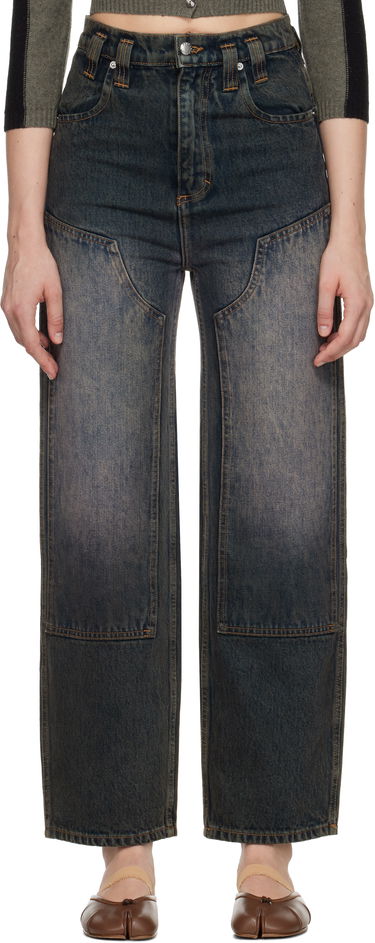 Jeans Eckhaus Latta Eckhaus Latta Double Knee Baggy Jeans Blå | 1229-EL-PF25-MR -, 0