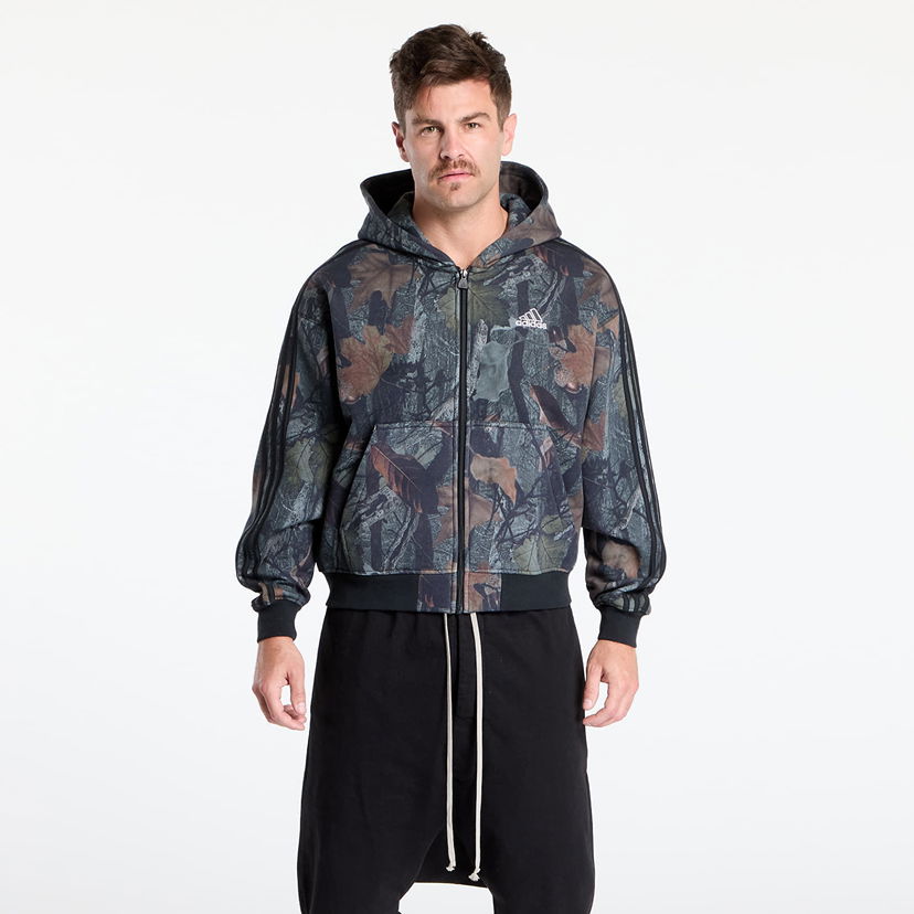 Sweatshirt adidas Originals Camo Hooded Full-Zip Black Svart | JY2775