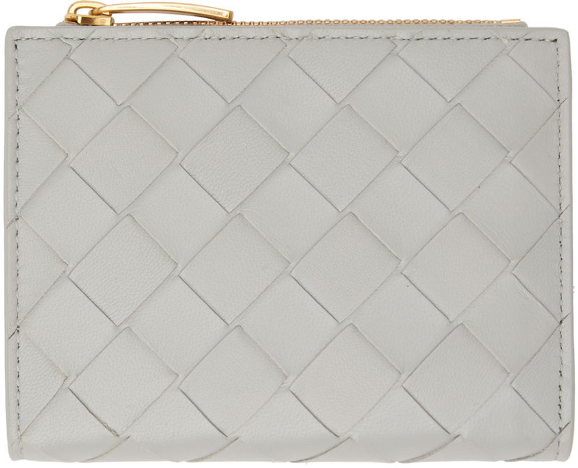 Plånbok Bottega Veneta Small Intrecciato Bi-Fold Wallet Grå | 742330 VCPP3