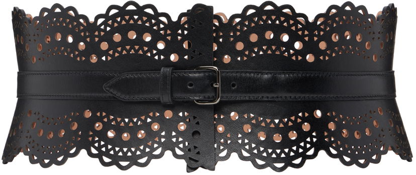 Bälten Alaïa ALAÏA Openwork Bustier Belt Svart | AA1C082GC0A29
