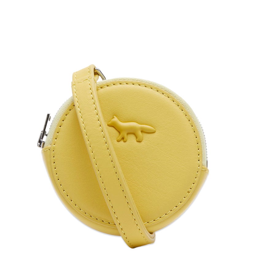 Plånbok MAISON KITSUNÉ Cloud Zipped Coin Purse Gul | MW05347LC0045-P318