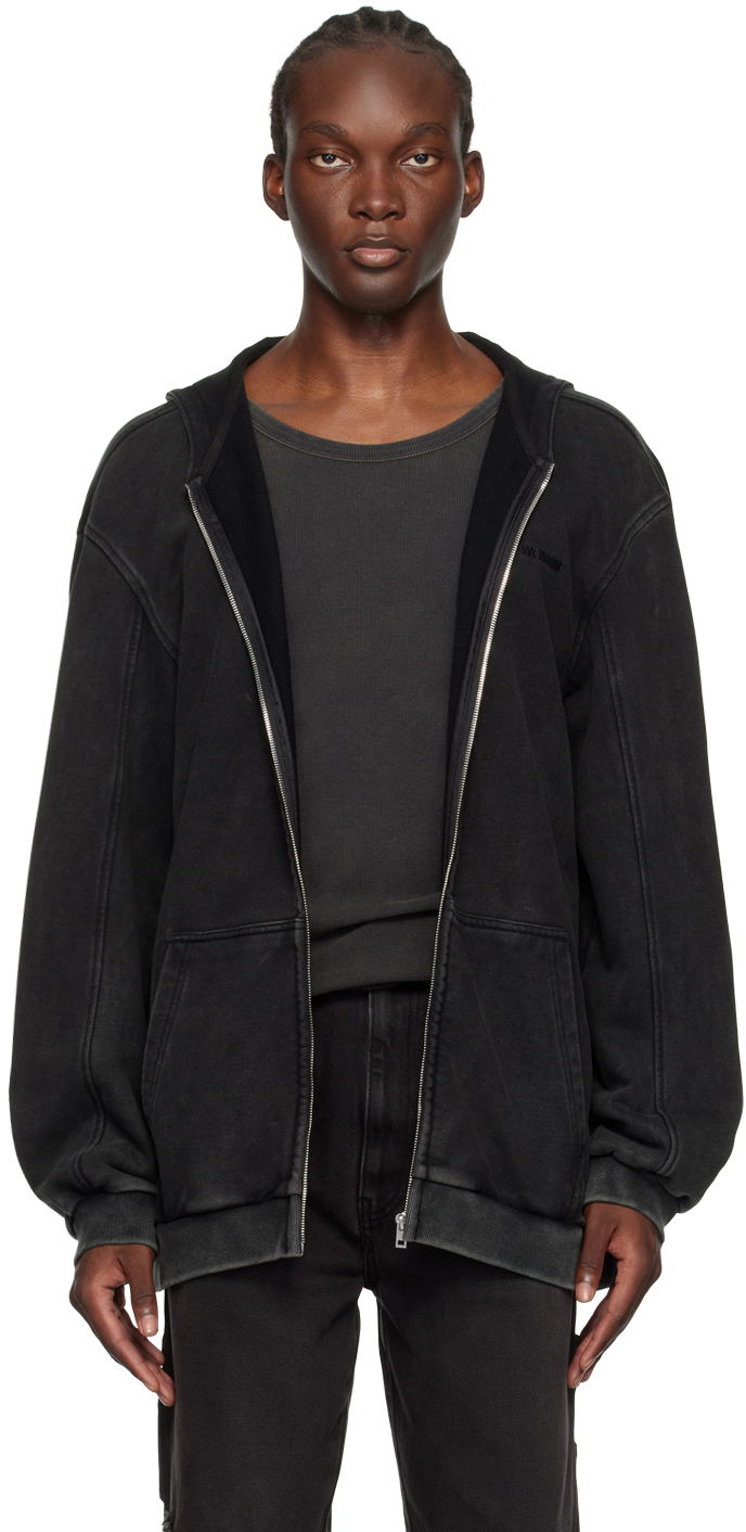 Sweatshirt We11done Studded Hoodie Svart | WD-TJ2-24-857-U-BK