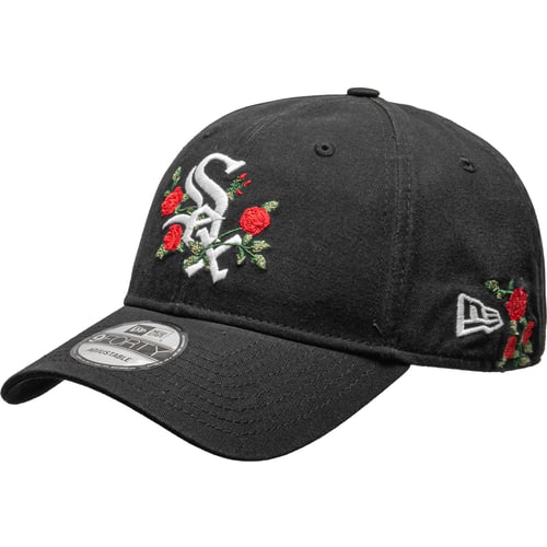 Keps New Era Chicago White Sox New Era 9FORTY Flower Embroidered Adjustable Cap Svart | 60579746