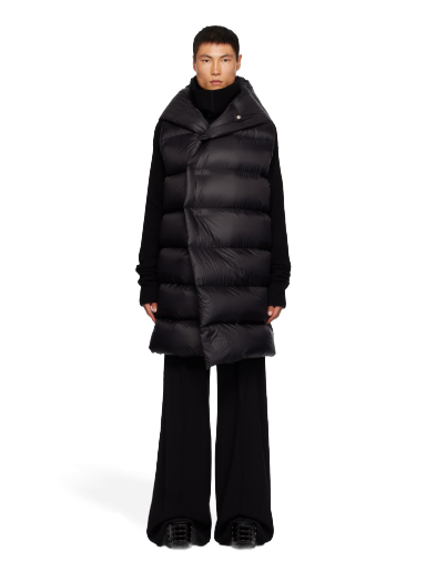 Väst Rick Owens Hooded Down Vest Svart | RU02C7999 NPD3