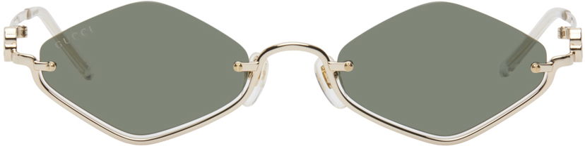 Solglasögon Gucci Gold Geometric Sunglasses Metallisk | GG1604S-001