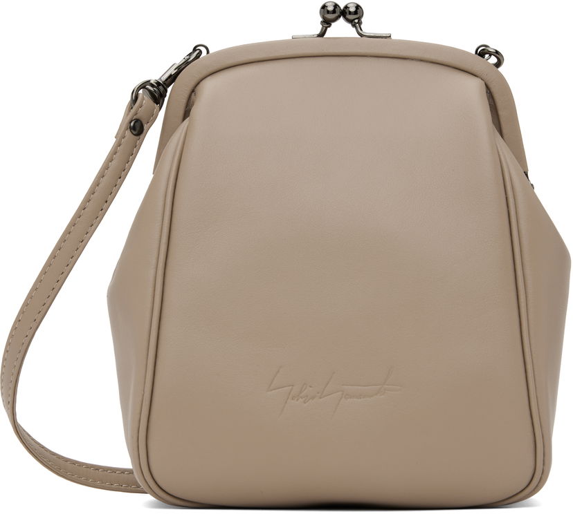 Handväska Yohji Yamamoto Yohji Yamamoto Clasp Shoulder Bag Beige | DT-A92-706
