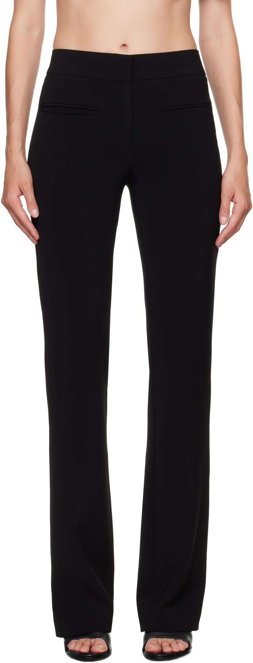 Byxor Courrèges Courrèges Heritage Fluid Bootcut Trousers Svart | 325CPA427PL0159