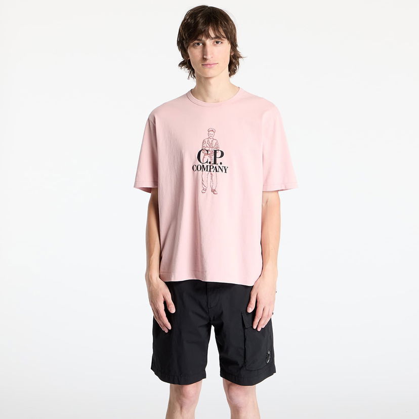 T-shirt C.P. Company C.P. Company Logo T-Shirt Rosa | 18CMTS288A006057O-520