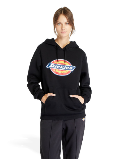 Sweatshirt Dickies Icon Logo Hoodie Black Svart | DK0A4XCBBLK1