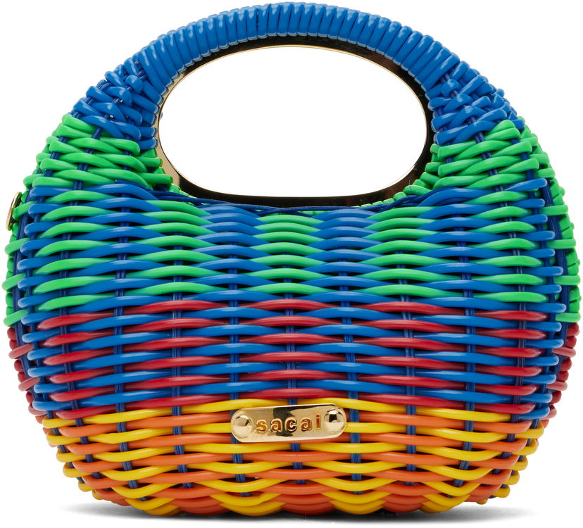 Handväska sacai Sacai Woven Rainbow Round Bag Flerfärgad | S150-01
