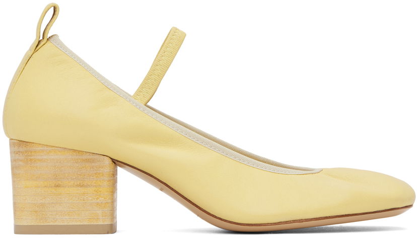 Sneakers och skor LEMAIRE Square Toe Ballerina Heels Gul | FO0153 LL0115