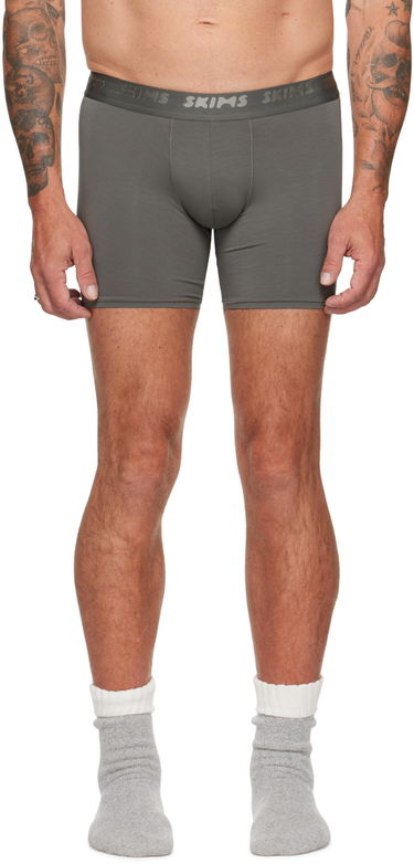 Boxare SKIMS Stretch Boxer Briefs, Three-Pack Grå | BO-BBR-5630M, 3