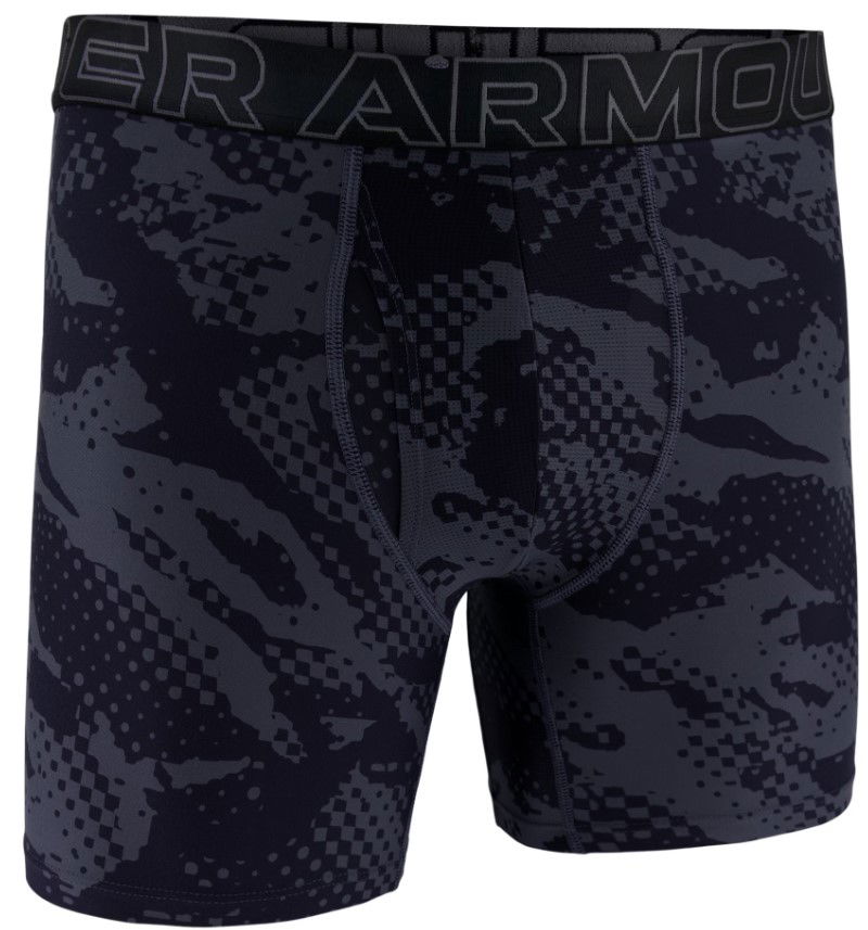Boxare Under Armour Under Armour UA Performance Tech Print 6-Inch Boxer Briefs Svart | 1383875-044