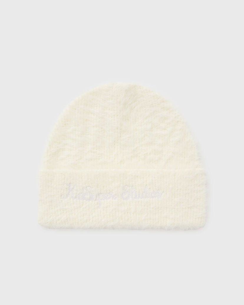 Mössa KidSuper KidSuper Studios Fuzzy Knit Beanie Vit | AW24-HDW-13