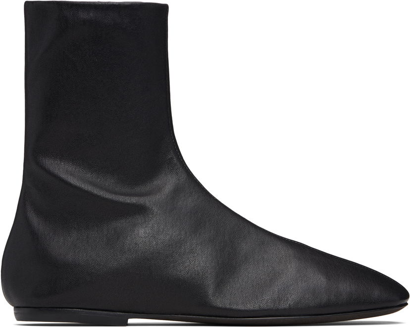 Sneakers och skor Dries Van Noten Dries Van Noten Leather Ankle Boots Svart | 252-011702-140