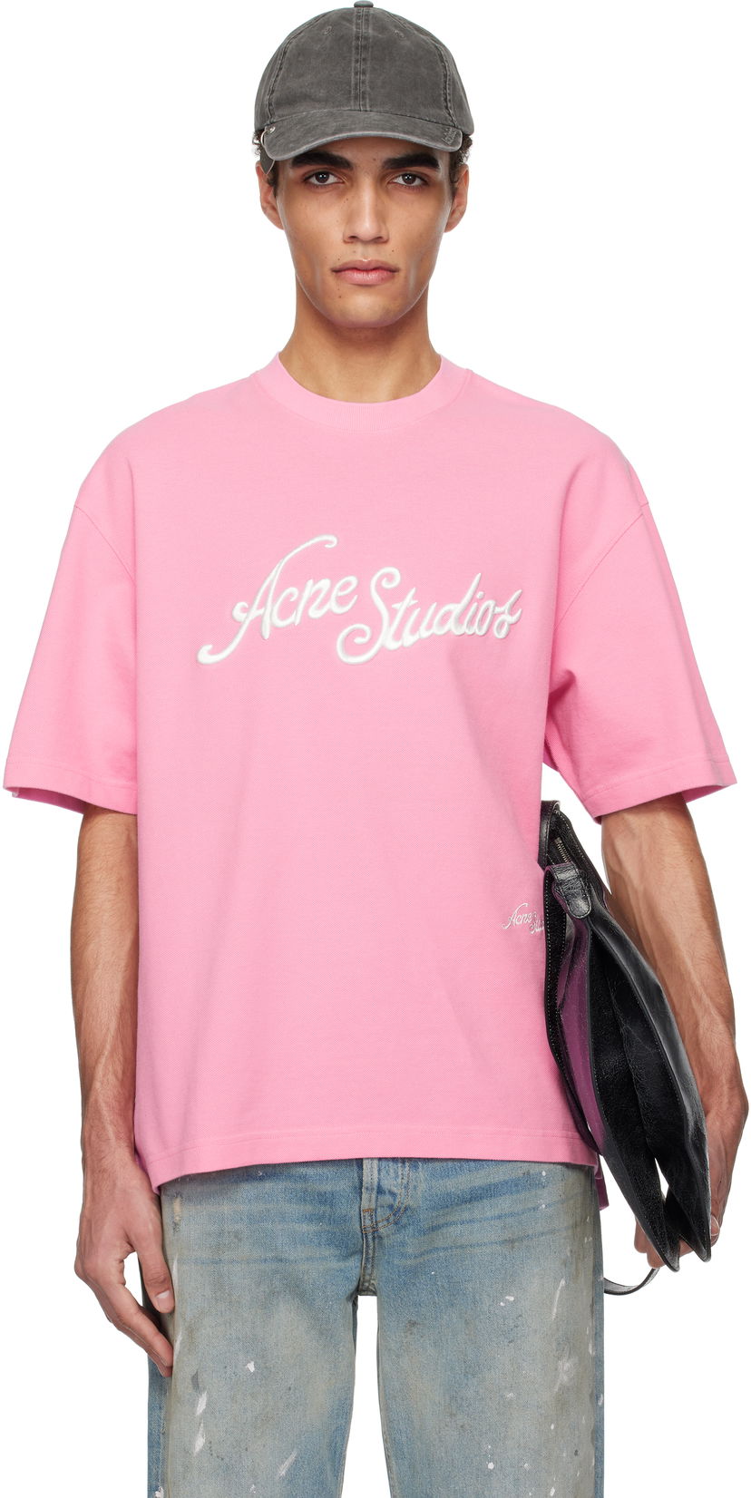 T-shirt Acne Studios Acne Studios Logo T-Shirt Rosa | CL0327-