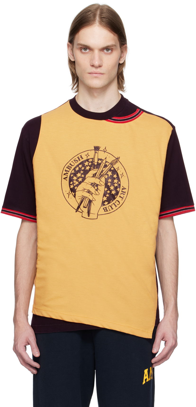 T-shirt Ambush AMBUSH Front Layered T-Shirt Gul | 12115324
