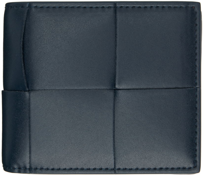 Plånbok Bottega Veneta Navy Cassette Bi-Fold Wallet Mörkblå | 749455 VBWD5 3358