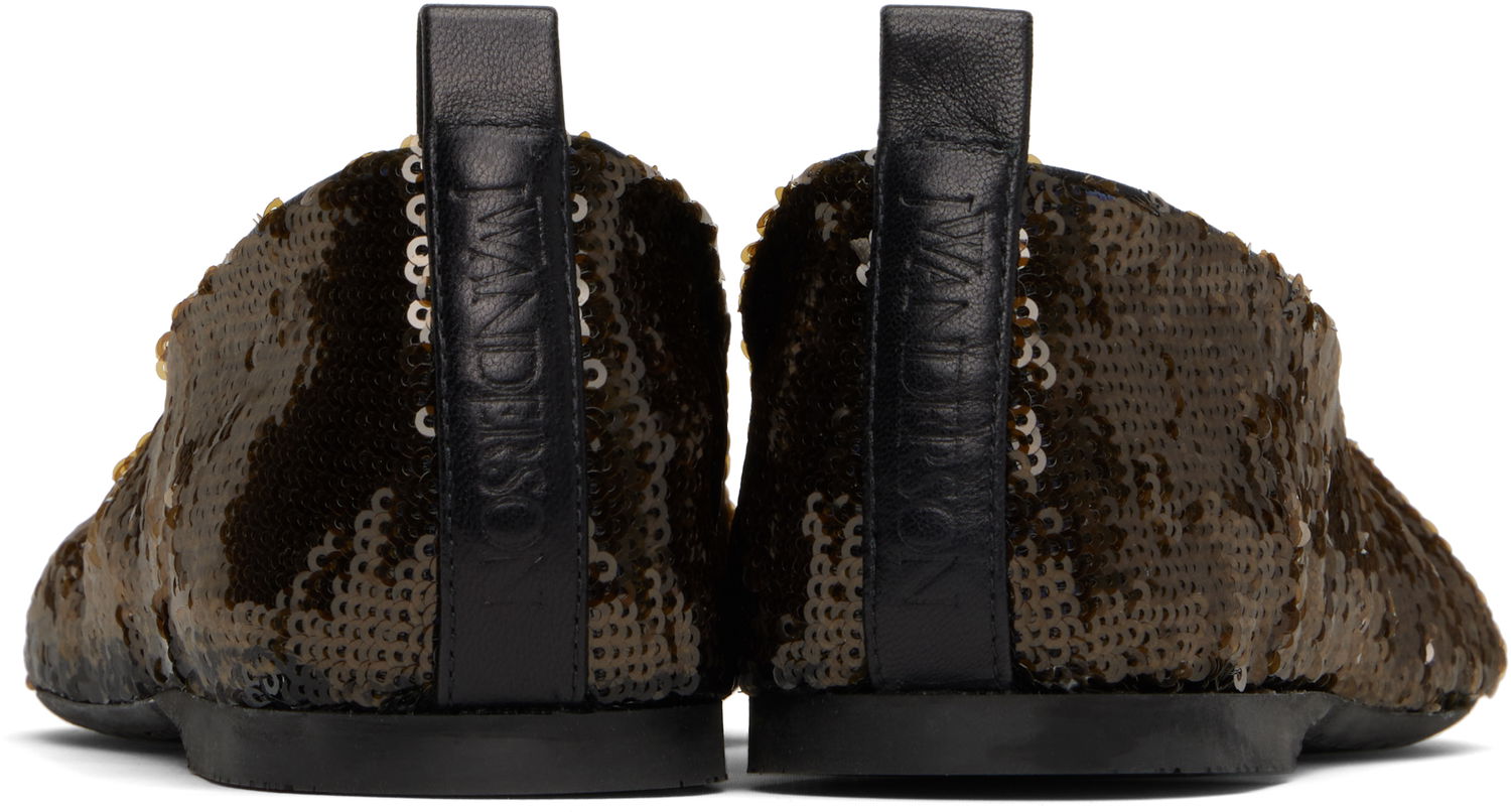 Kläder JW Anderson JW Anderson All-Over Sequin Ballerina Flats Brun | BL0034-FA0424, 1