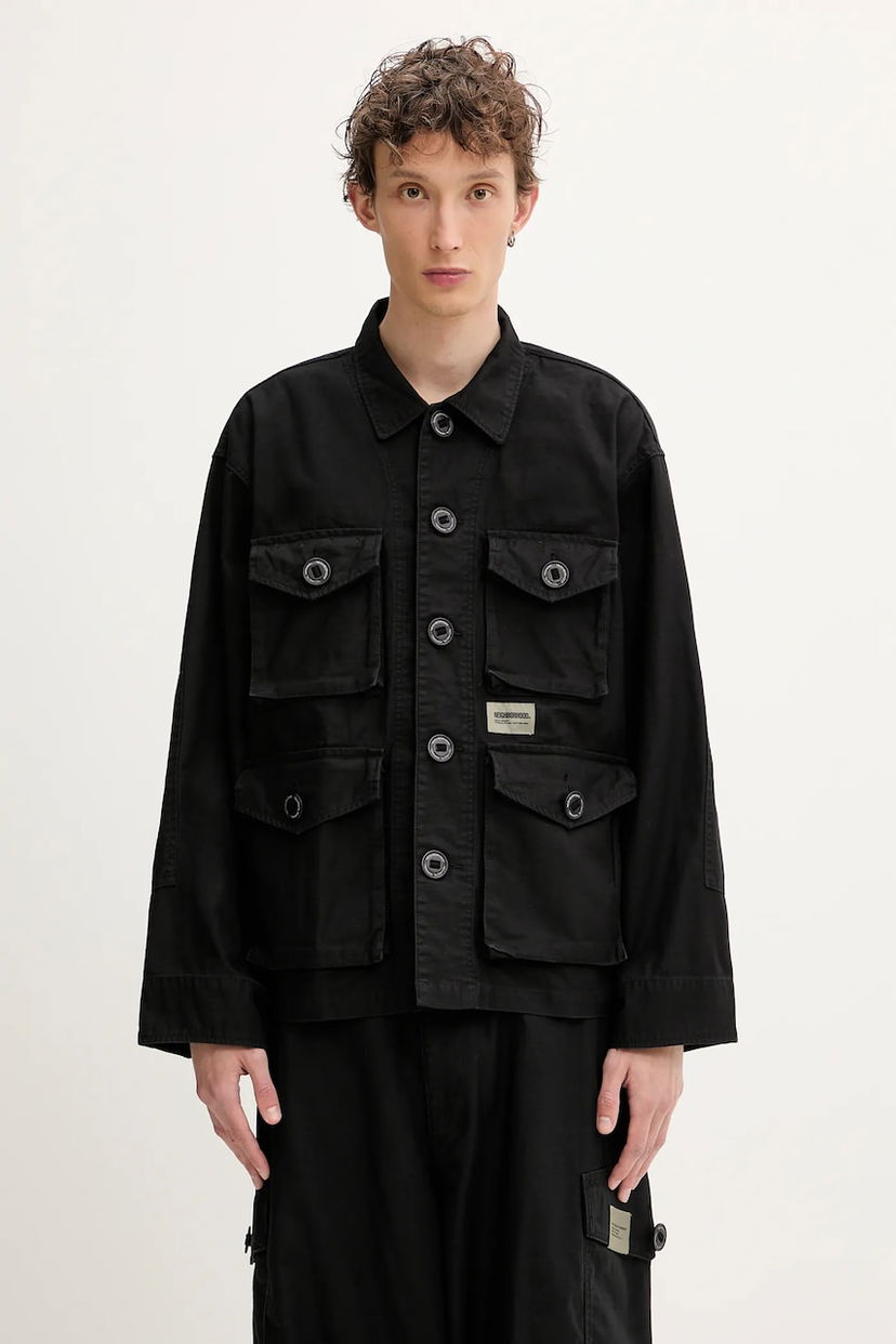 Skjorta Neighborhood NEIGHBORHOOD Bdu Ls Shirt Regular Fit Svart | 251SPNH.SHM04
